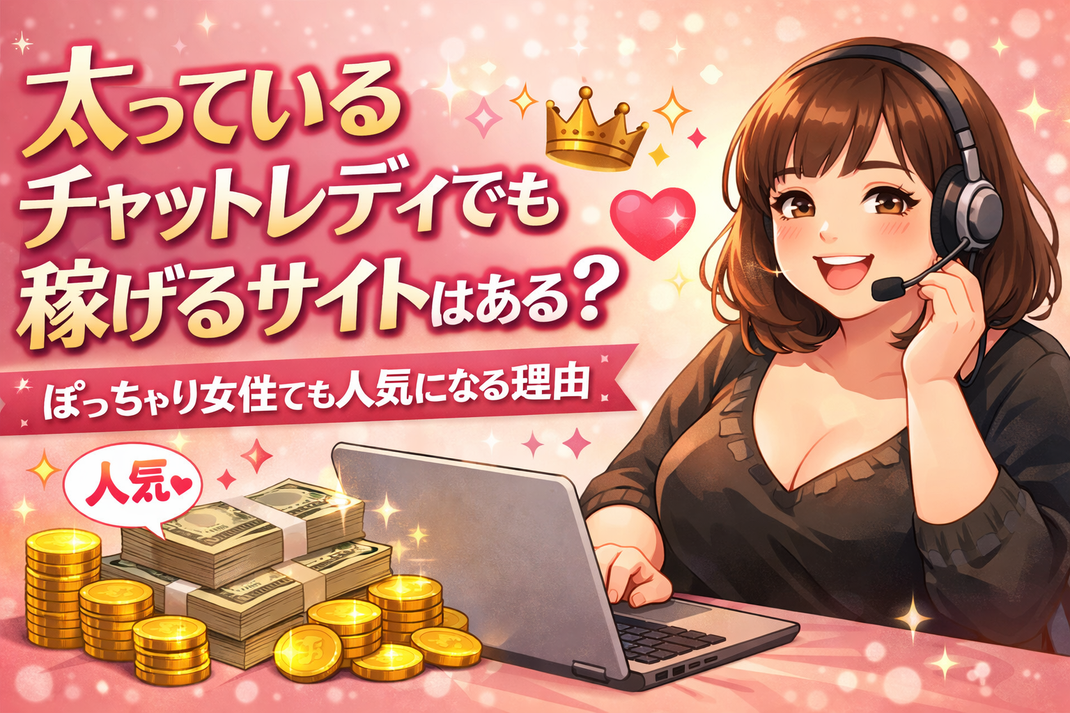 太っているチャットレディでも稼げるサイトはある？ぽっちゃり女性でも人気になる理由